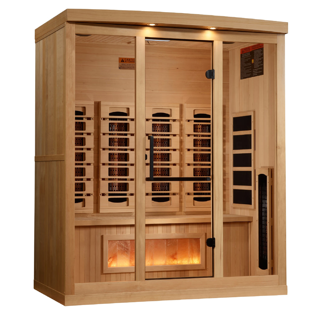 Golden Designs 4-Person Full Spectrum Sauna with Himalayan Salt Bars — product view 1
