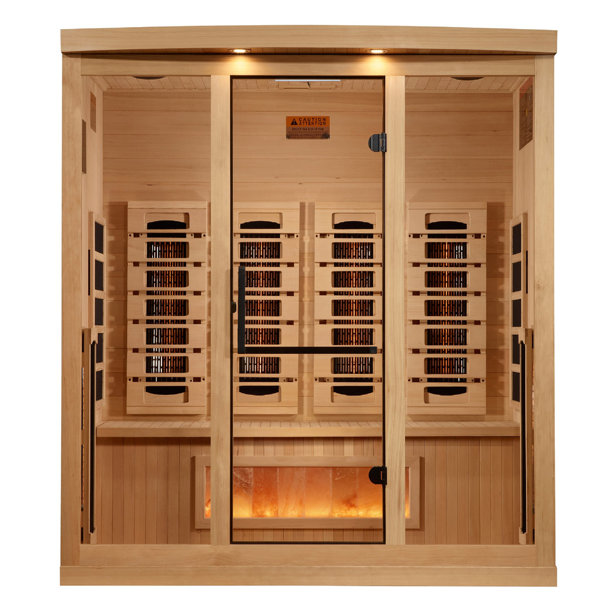 Golden Designs 4-Person Full Spectrum Sauna with Himalayan Salt Bars — product view 2