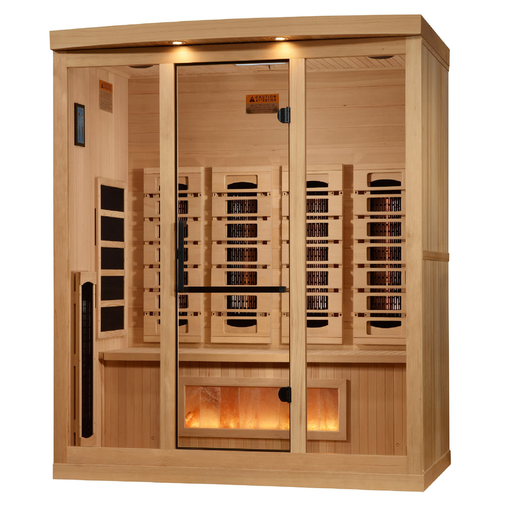 Golden Designs 4-Person Full Spectrum Sauna with Himalayan Salt Bars — product view 3