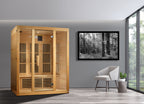 Maxxus Bellevue 3-Person Low EMF Far Infrared Sauna — supplier room setting