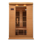 Maxxus 2-Person Low EMF Far Infrared Sauna — Canadian Hemlock — front view