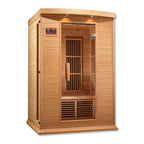 Maxxus 2-Person Low EMF Far Infrared Sauna — Canadian Hemlock — left exterior view