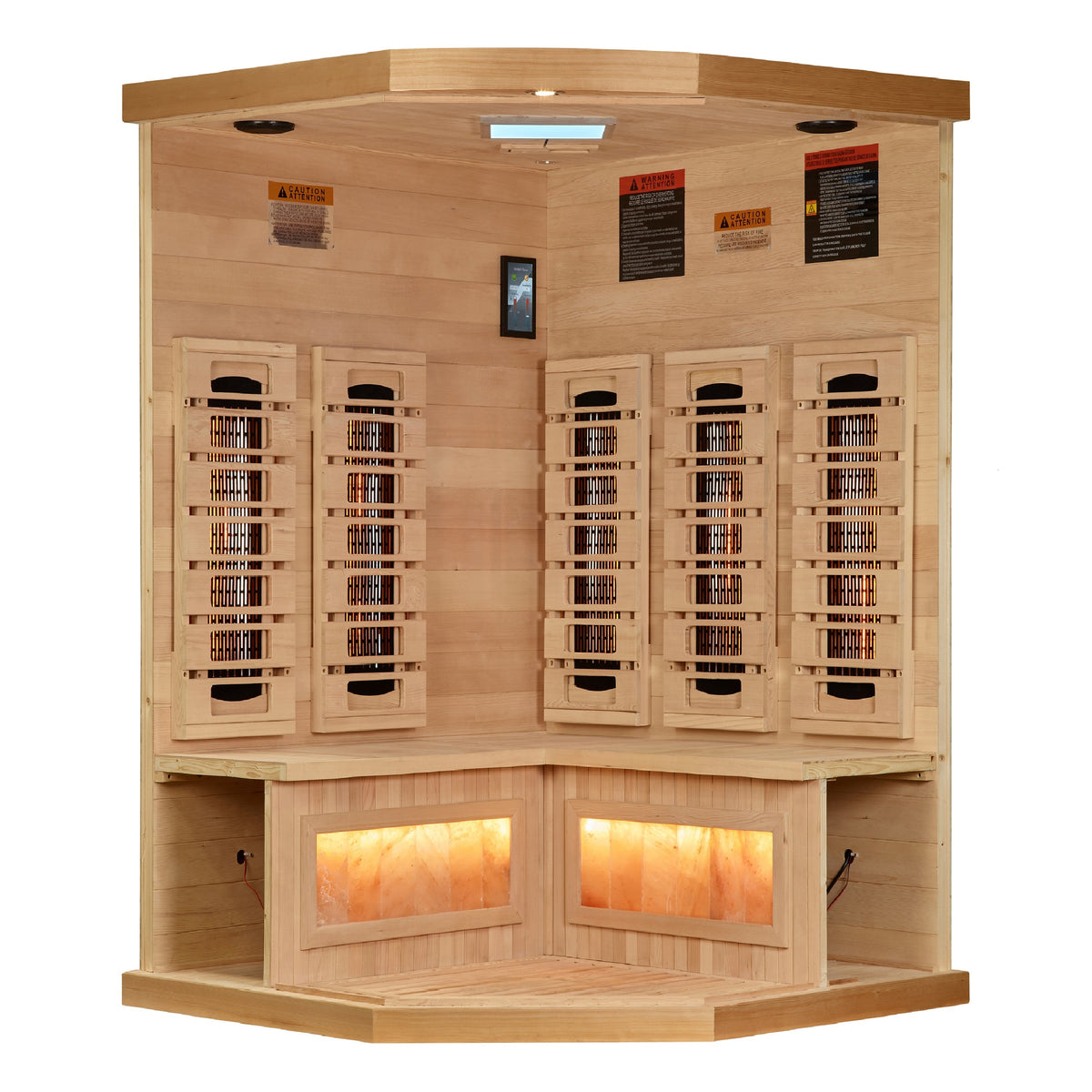 Golden Designs 3-Person Corner Full Spectrum Sauna with Himalayan Salt Bars — additional manufacturer view
