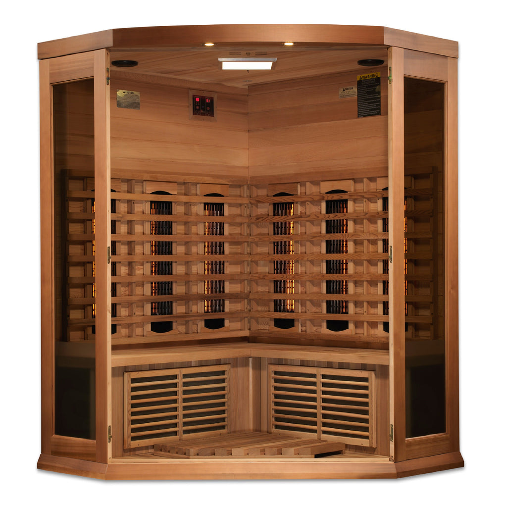 Maxxus 3-Person Corner Full Spectrum Infrared Sauna — Red Cedar — additional manufacturer view