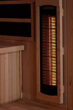 Sauna infrared heating element detail