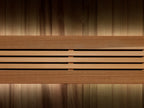Sauna interior lighting colors and red-light setting