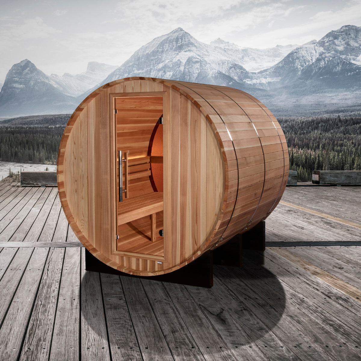 Golden Designs Zurich 4-Person Cedar Barrel Sauna — additional manufacturer view