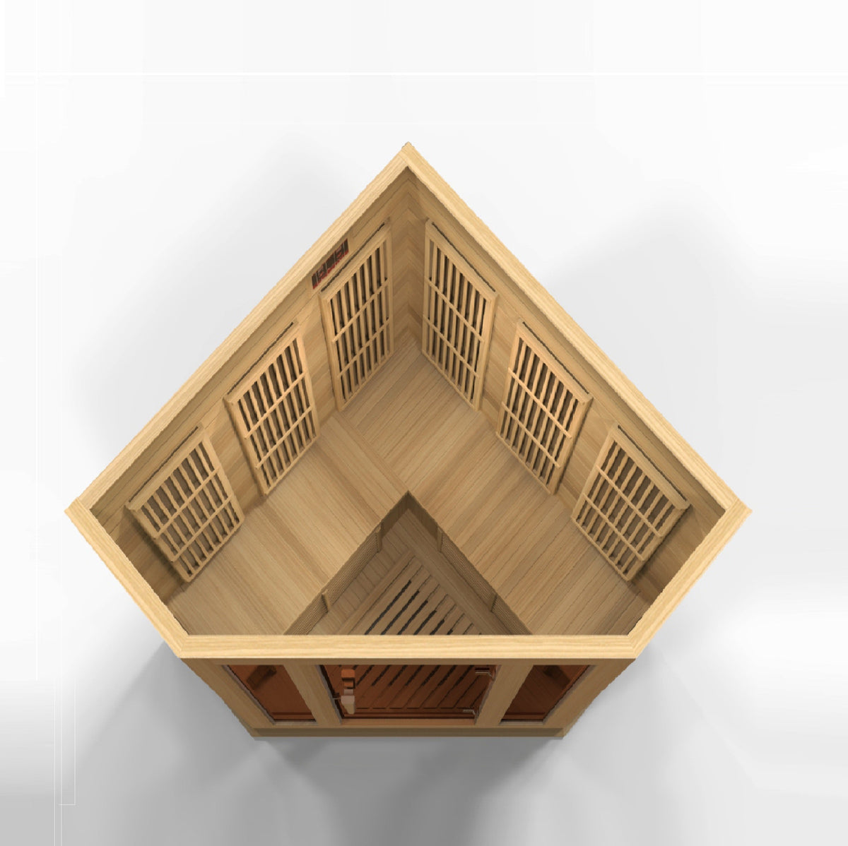 Maxxus 3-Person Corner Low EMF Far Infrared Sauna — Canadian Hemlock — additional manufacturer view