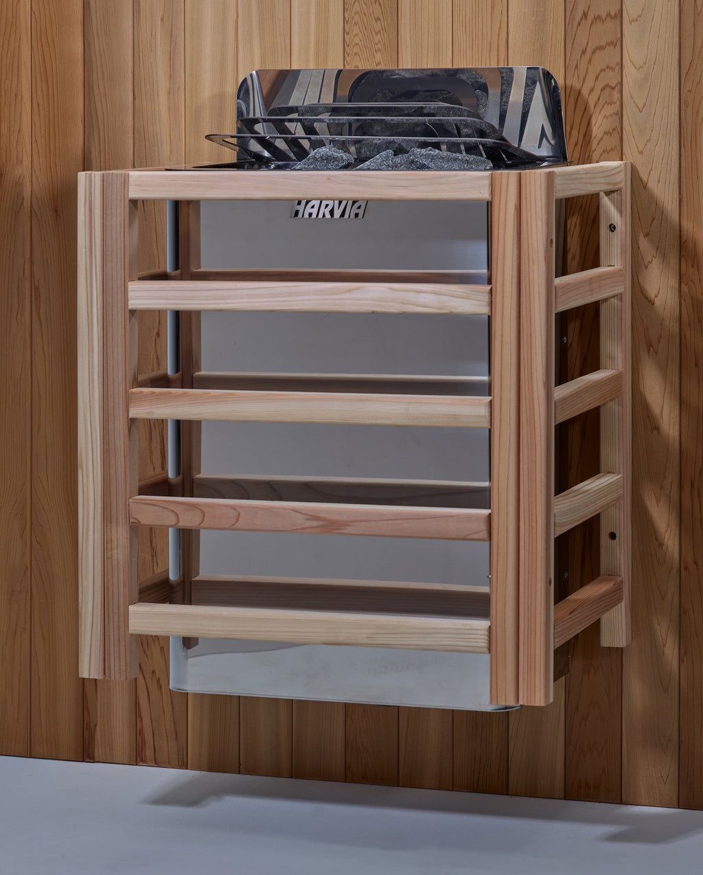 Harvia electric sauna heater detail
