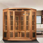 Maxxus Corner 3-Person Low EMF Far Infrared Sauna — Red Cedar — additional manufacturer view