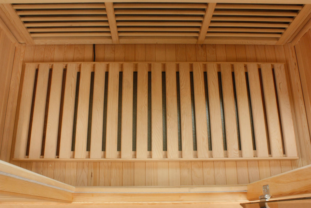 Sauna floor heating panel detail