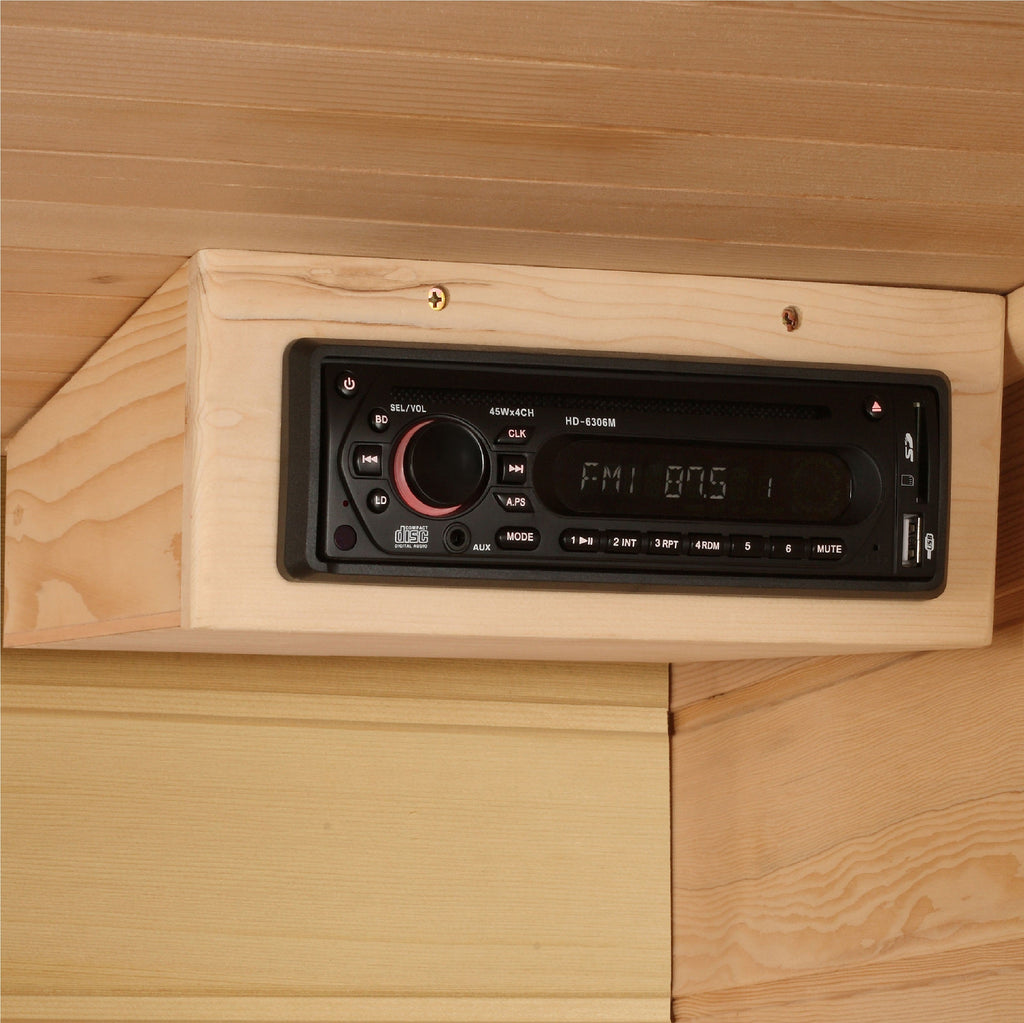 Sauna audio system detail