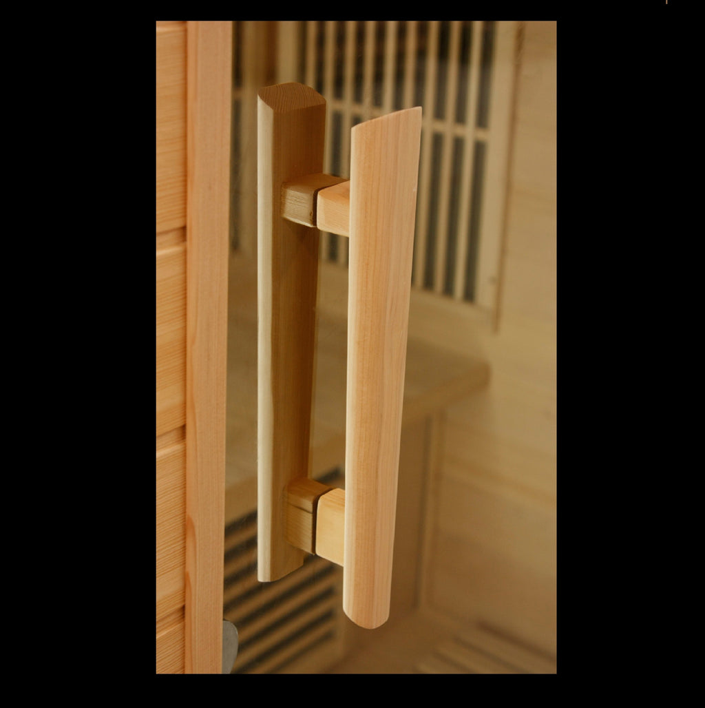 Sauna door handle detail