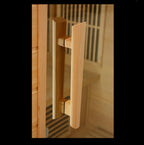 Sauna door handle detail
