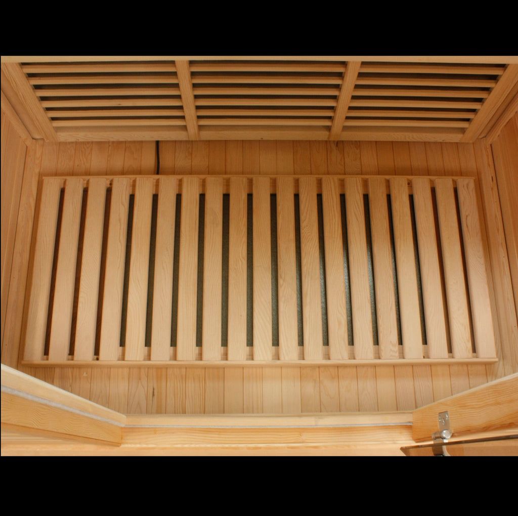 Sauna floor heating panel detail