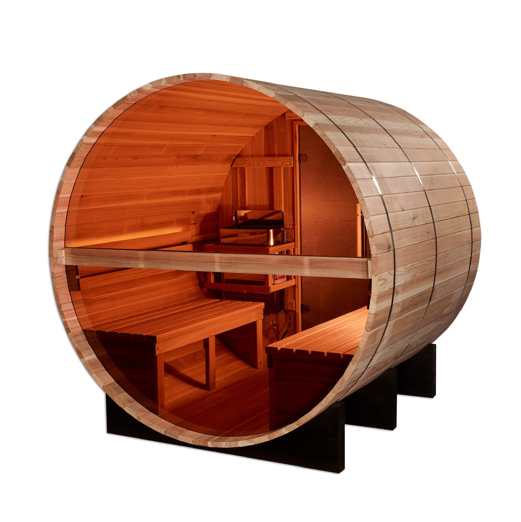 Golden Designs Zurich 4-Person Cedar Barrel Sauna — additional manufacturer view