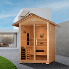 Golden Designs Carinthia 3-Person Hybrid Outdoor Sauna — Pitched Roof — additional manufacturer view