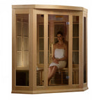 Maxxus 3-Person Corner Low EMF Far Infrared Sauna — Canadian Hemlock — additional manufacturer view