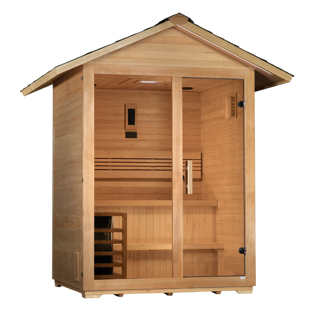 Golden Designs Arlberg 3-Person Traditional Outdoor Sauna — product view