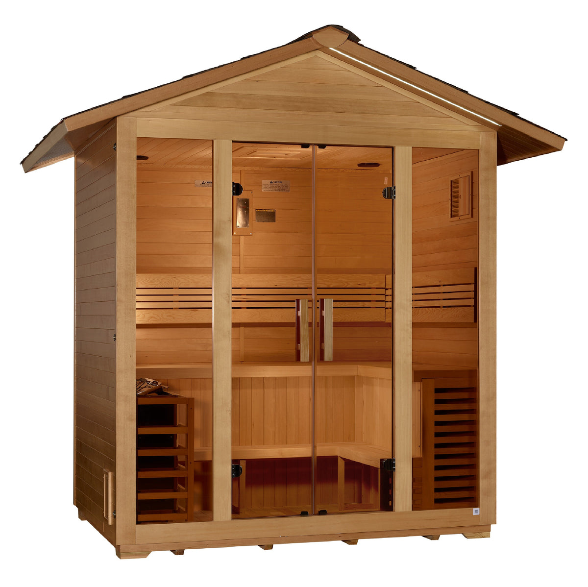 Golden Designs Vorarlberg 5-Person Traditional Outdoor Sauna — Pitched Roof — product view