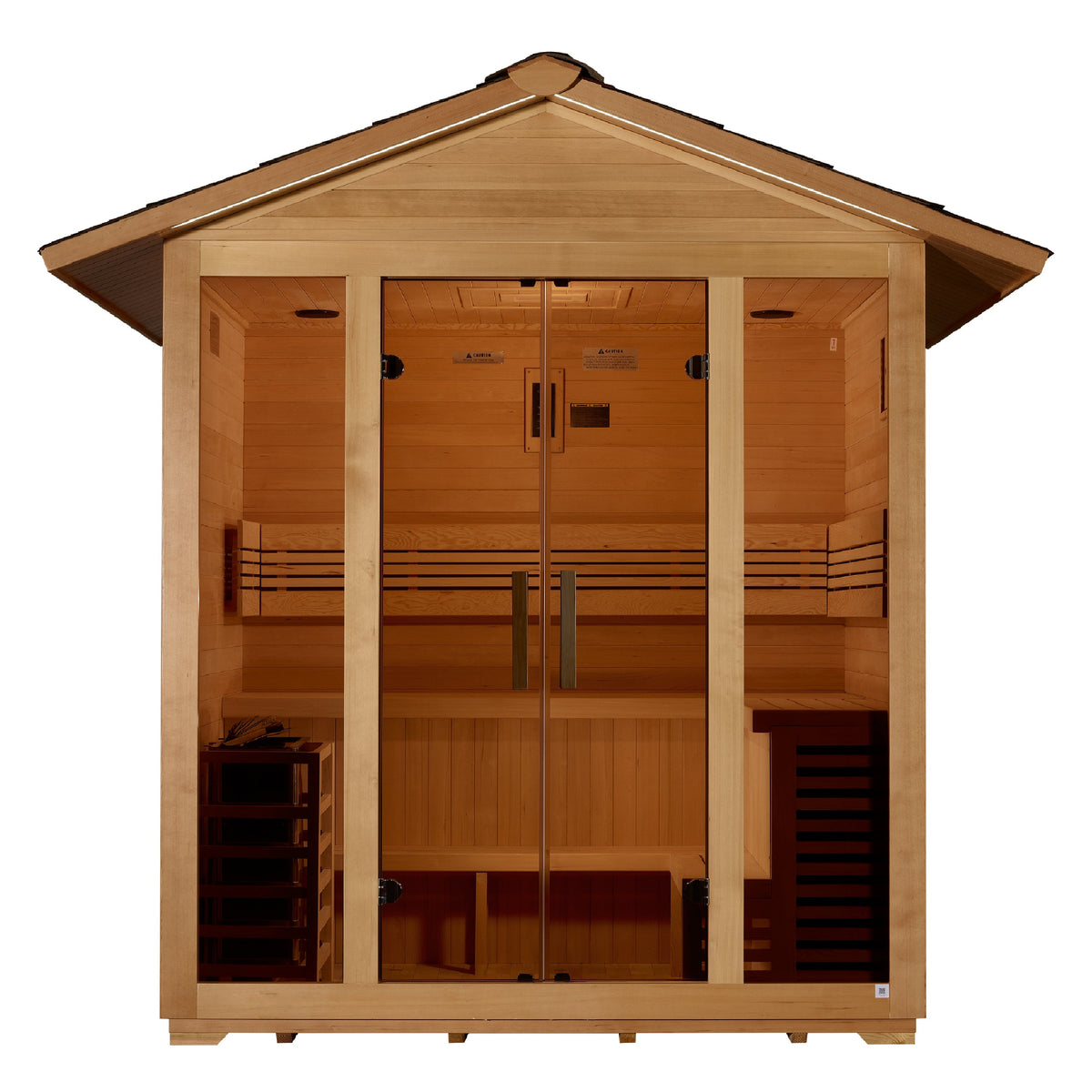 Golden Designs Vorarlberg 5-Person Traditional Outdoor Sauna — Pitched Roof — additional view 2