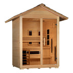 Golden Designs Carinthia 3-Person Hybrid Outdoor Sauna — Pitched Roof — product view