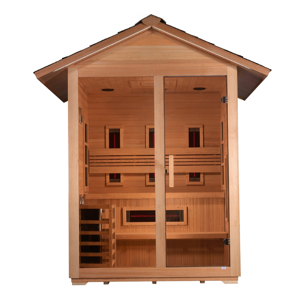 Golden Designs Carinthia 3-Person Hybrid Outdoor Sauna — Pitched Roof — additional view 2