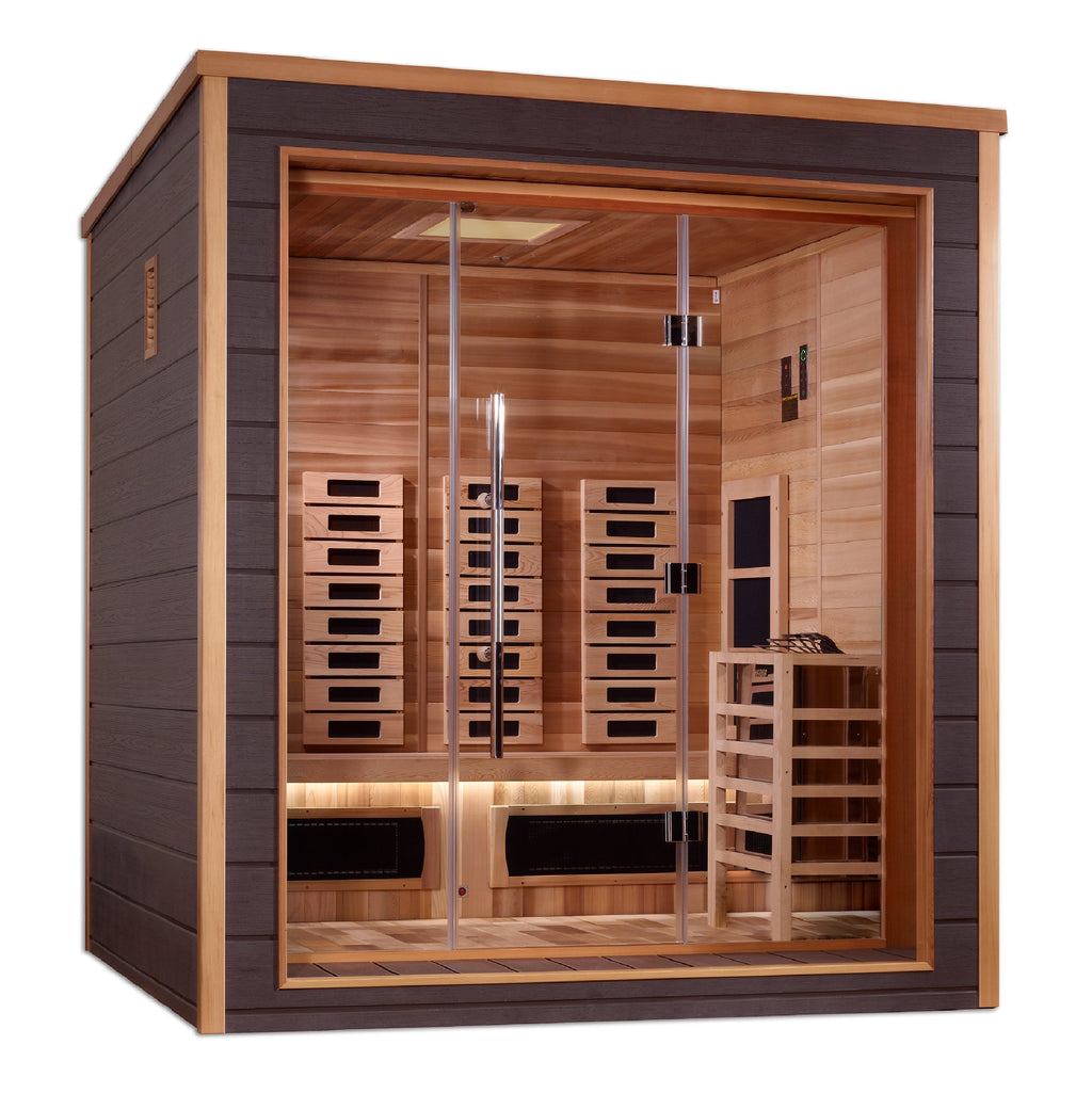 Golden Designs Visby 3-Person Hybrid Outdoor Sauna — product view