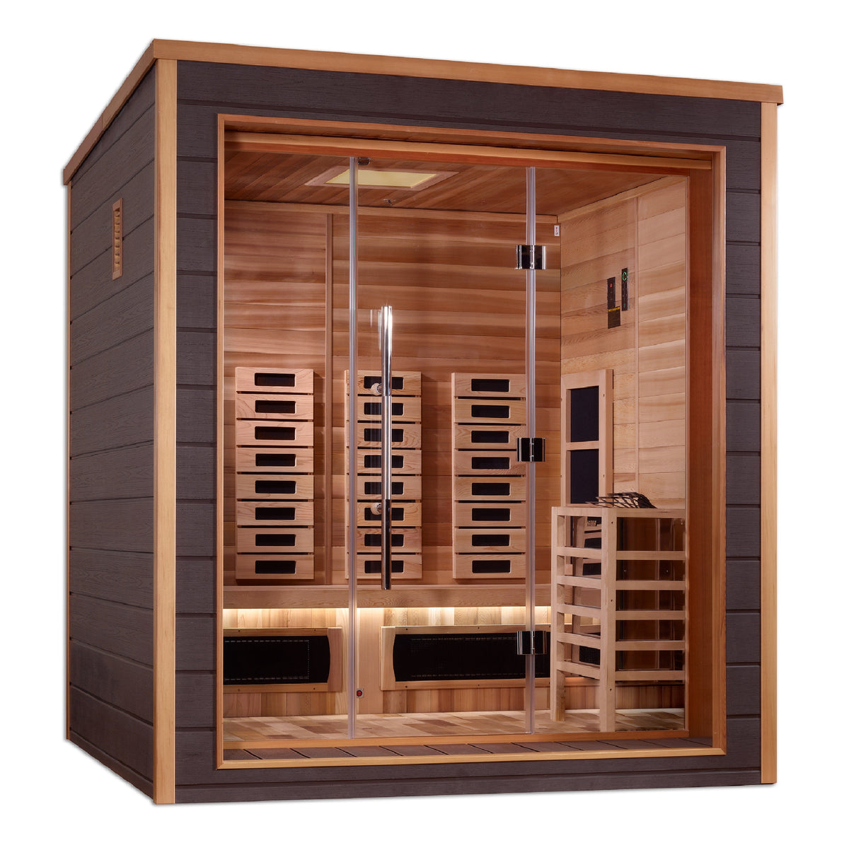 Golden Designs Visby 3-Person Hybrid Outdoor Sauna — product view