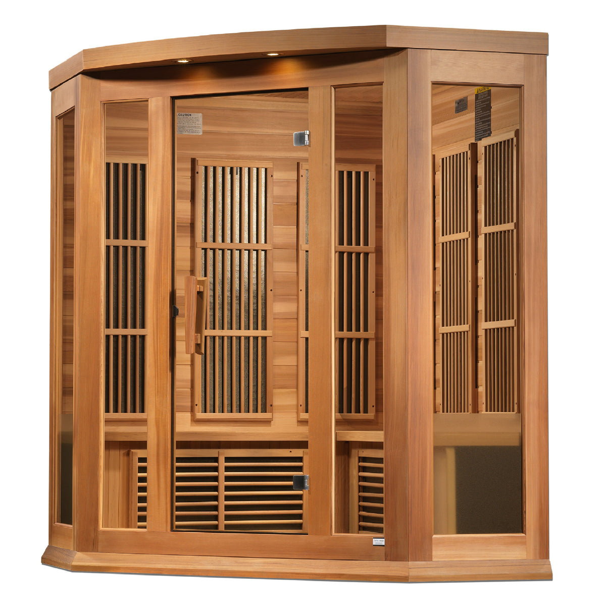 Maxxus Corner 3-Person Low EMF Far Infrared Sauna — Red Cedar — additional view 2