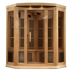 Maxxus 3-Person Corner Near Zero EMF Infrared Sauna — Hemlock — additional view 2