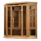 Maxxus 3-Person Corner Near Zero EMF Infrared Sauna — Hemlock — additional view 3