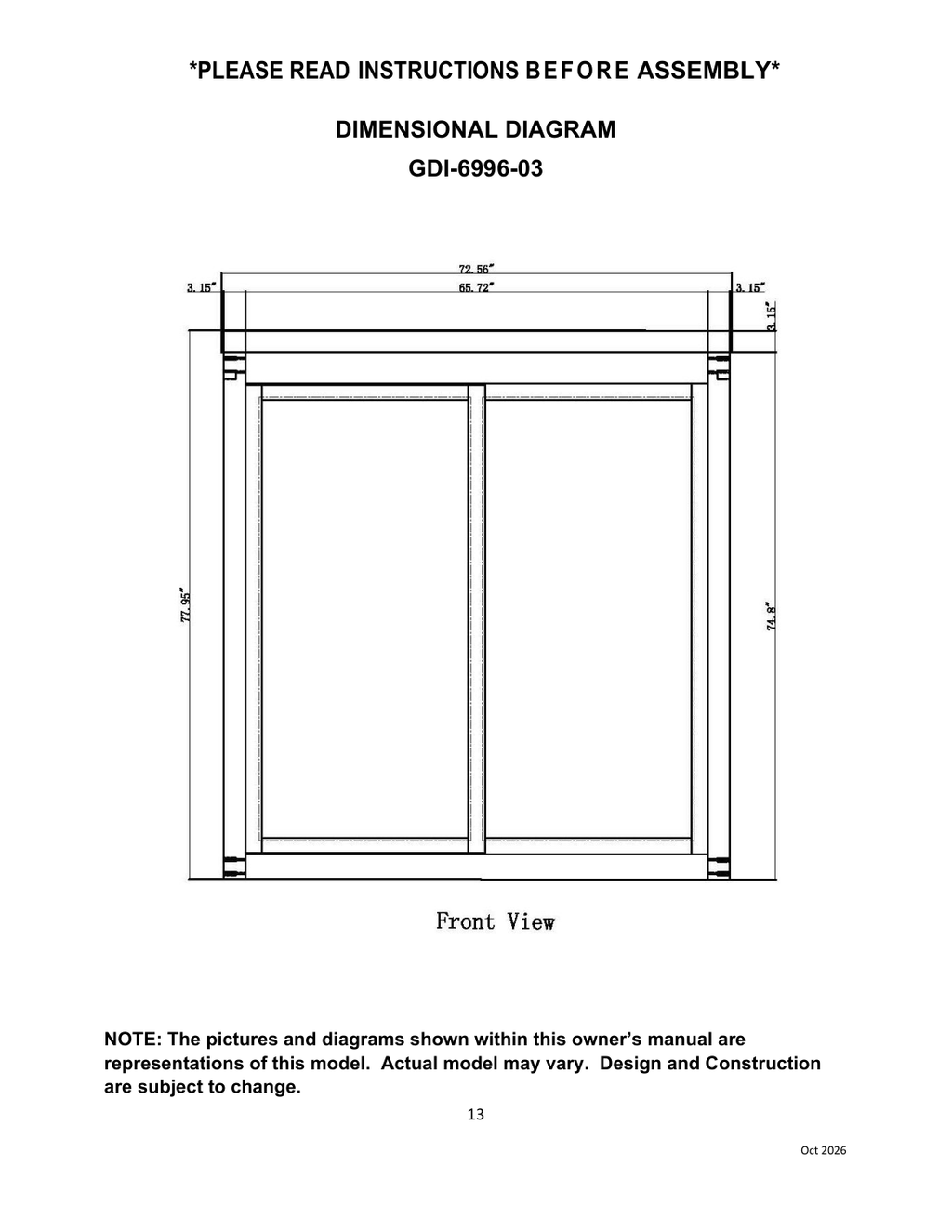 Golden Designs Monaco 6-Person Full Spectrum Infrared Sauna — Black — manufacturer manual diagram