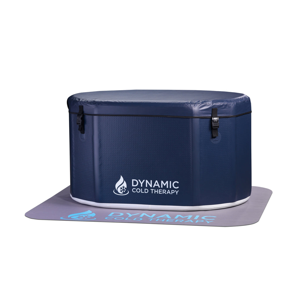 Dynamic Cold Therapy 52-Inch Inflatable Oval Cold Plunge — Tub Only — Oval tub with cover and mat