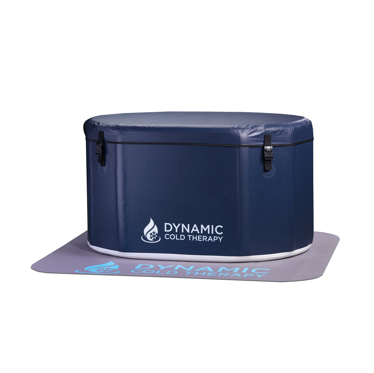 Dynamic Cold Therapy 52-Inch Inflatable Oval Cold Plunge — Tub Only — Oval tub with cover and mat