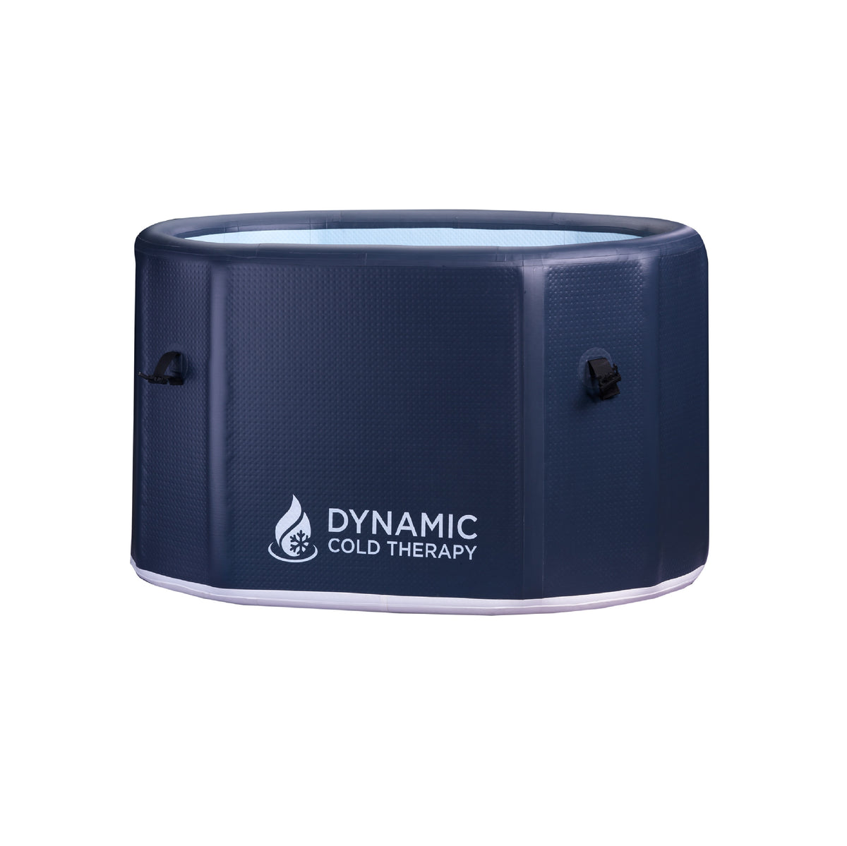 Dynamic Cold Therapy 52-Inch Inflatable Oval Cold Plunge — Tub Only — Empty tub and interior view