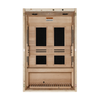 Dynamic Lucca Elite 2-Person Ultra Low EMF Infrared Sauna — Interior and removable bench