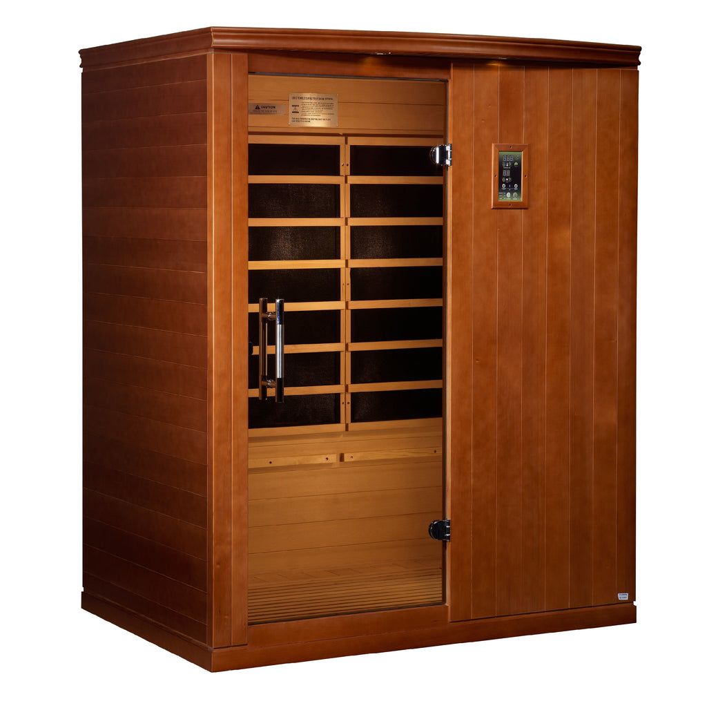 Dynamic Madrid Limited Elite 3-Person Ultra Low EMF Infrared Sauna — Front angled view