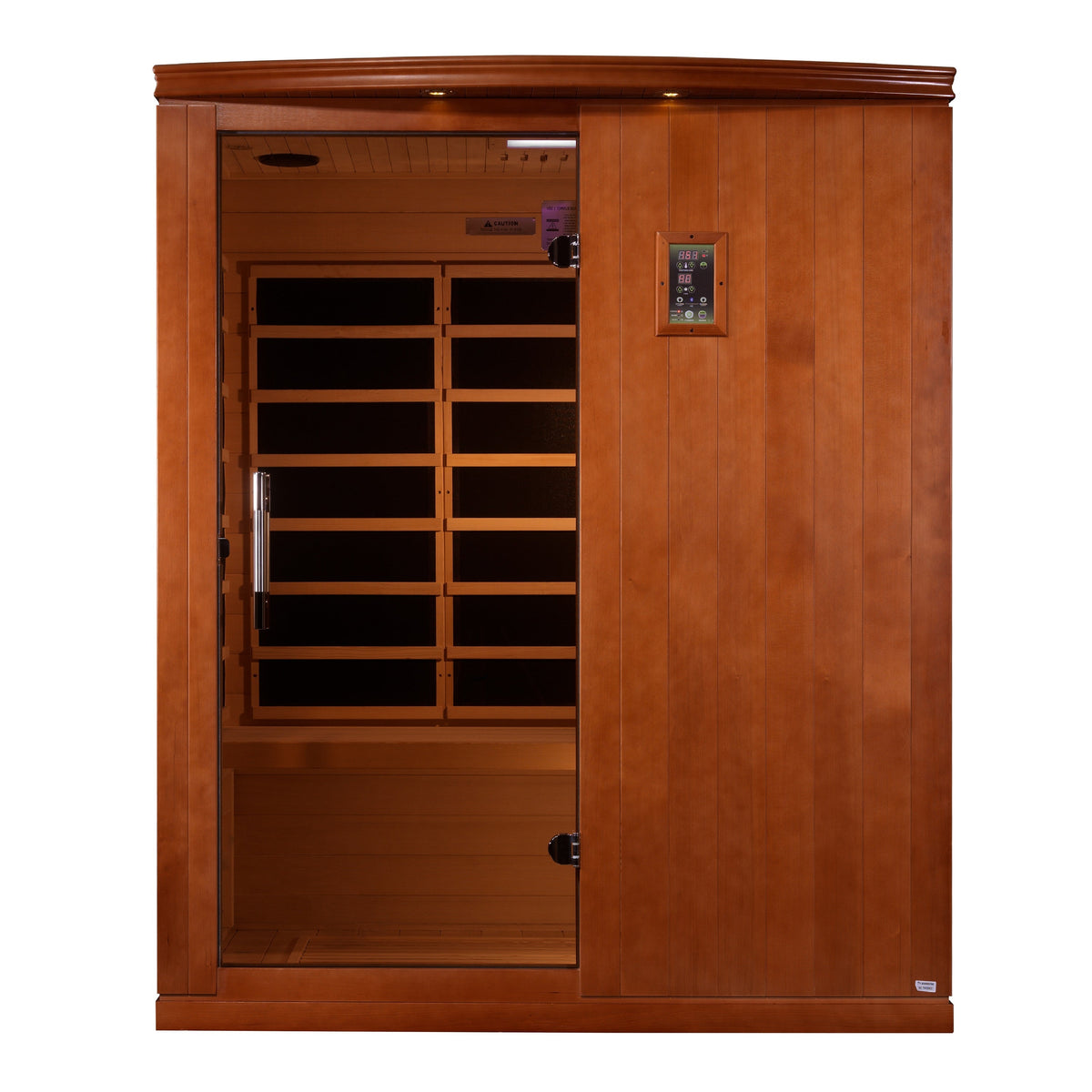 Dynamic Madrid Limited Elite 3-Person Ultra Low EMF Infrared Sauna — Front view