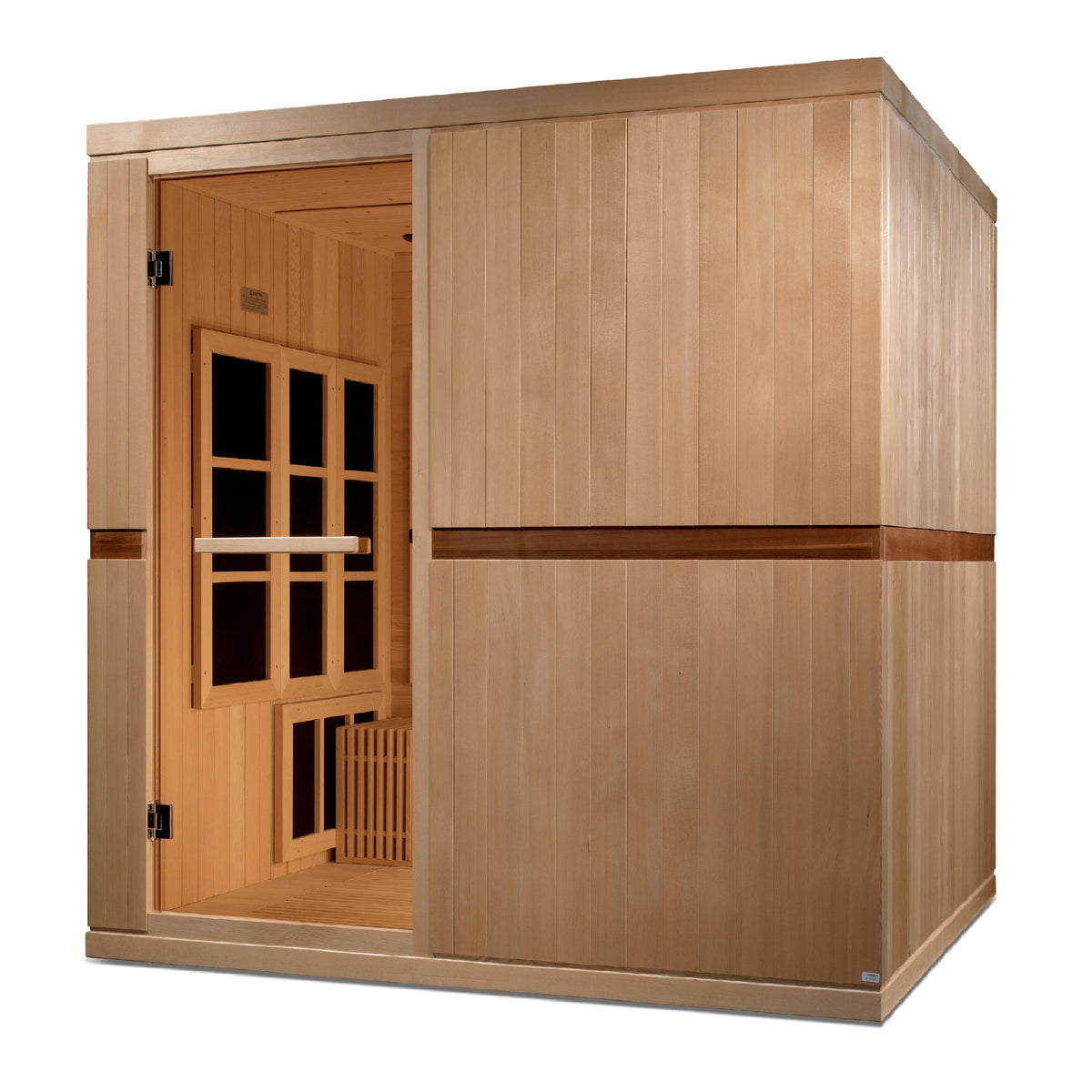 Golden Designs Catalonia 8-Person Near Zero EMF Infrared Sauna — Alternate exterior view