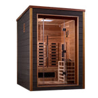 Golden Designs Nora 2-Person Outdoor Hybrid Sauna — Front angled view
