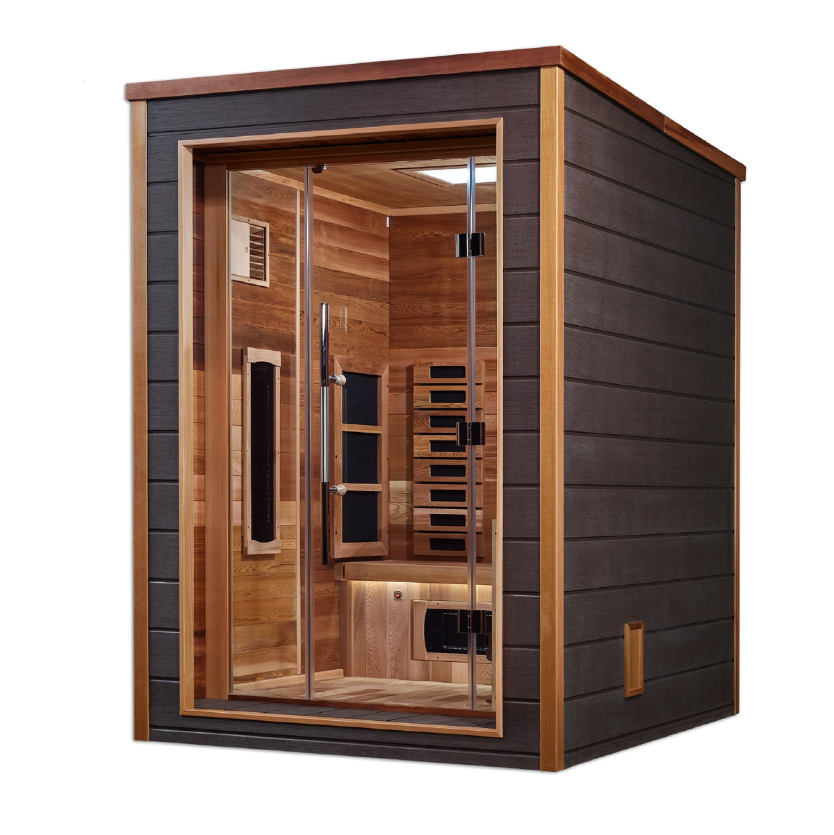 Golden Designs Nora 2-Person Outdoor Hybrid Sauna — Alternate exterior view