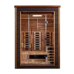 Golden Designs Nora 2-Person Outdoor Hybrid Sauna — Front view