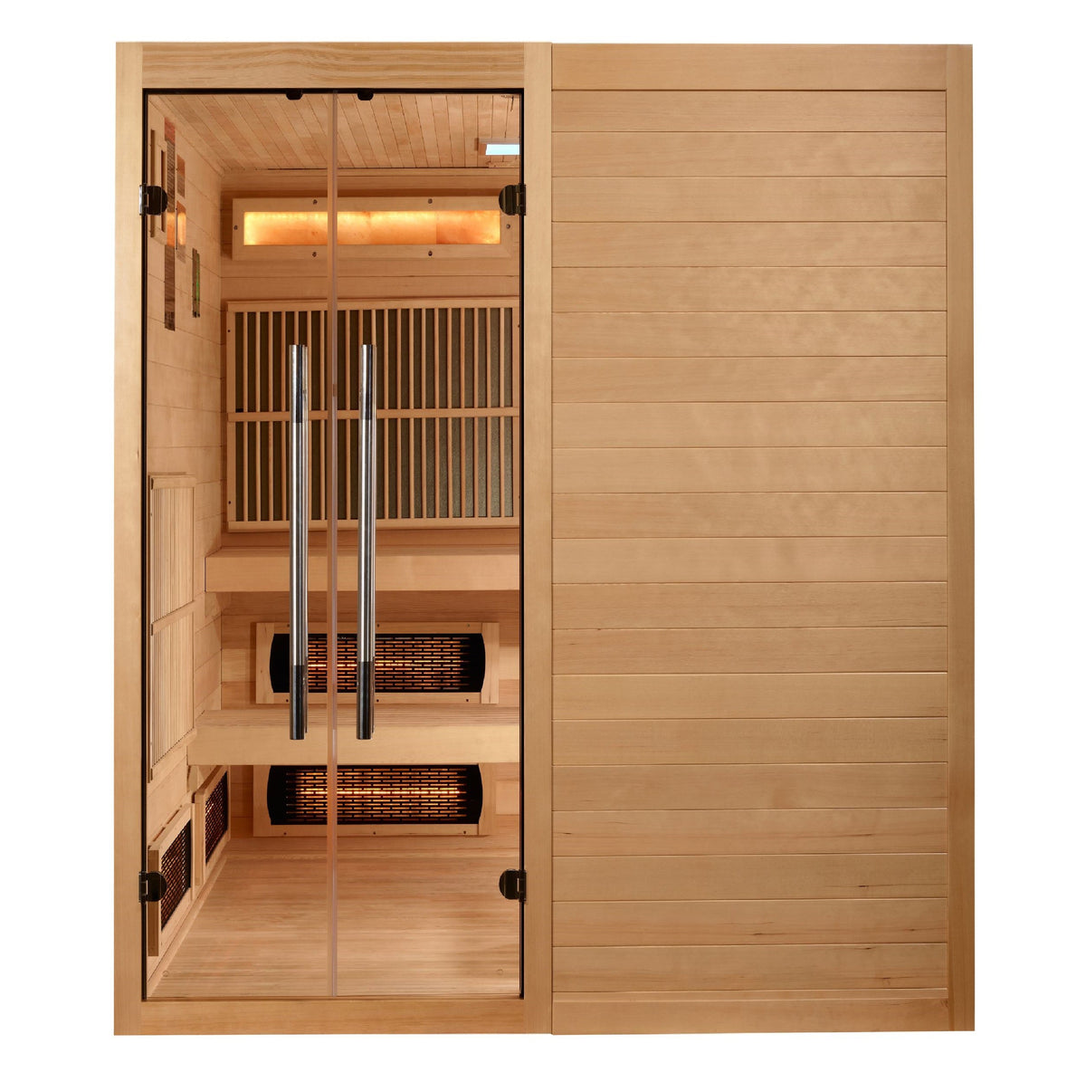 Golden Designs Toledo 6-Person Indoor Hybrid Sauna — Front view