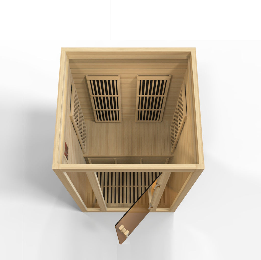 Maxxus Seattle 2-Person Near Zero EMF Infrared Sauna — Overhead exterior view