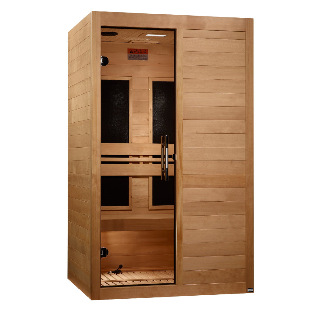 Maxxus S-Line Yoga 2-Person Low EMF Infrared Sauna — Front angled view