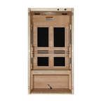 Dynamic Veneto Elite 1–2-Person Ultra Low EMF Infrared Sauna — Interior and removable bench