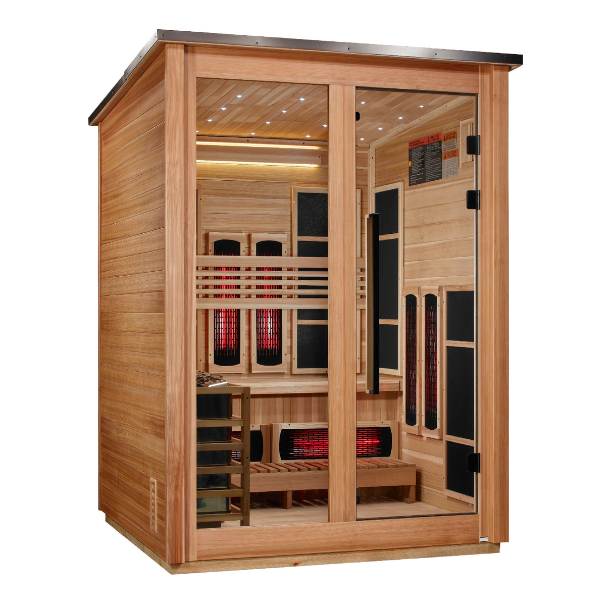 Golden Designs Loviisa 3-Person Outdoor Hybrid Sauna - Pacific Cedar, product view 1