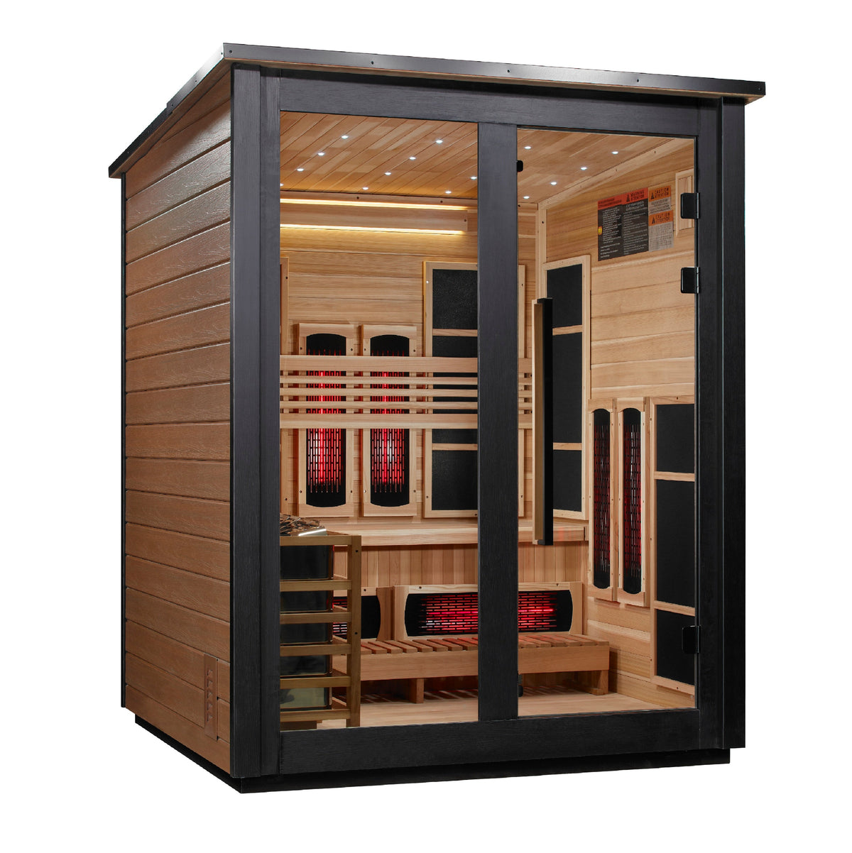 Golden Designs Loviisa 3-Person Outdoor Hybrid Sauna - 2 Tone, product view 1