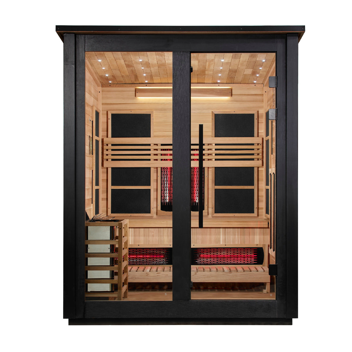 Golden Designs Loviisa 3-Person Outdoor Hybrid Sauna - 2 Tone, product view 2